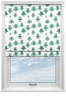 Robo Town, Emerald - Roman Blind